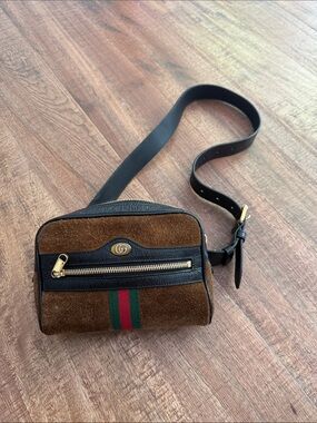 Gucci suede small ophidia belt bag
